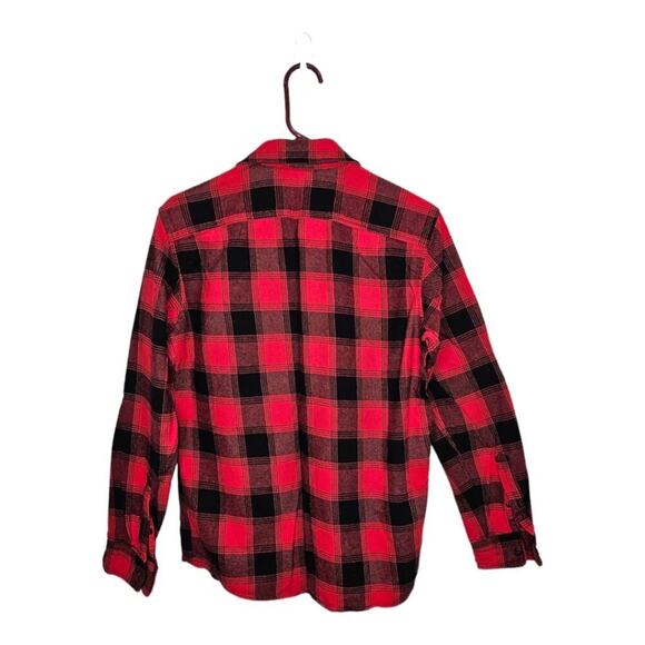 Gap Untucked Buffalo Plaid Long Sleeve Button Up Flannel Shirt Small - Picture 7 of 7